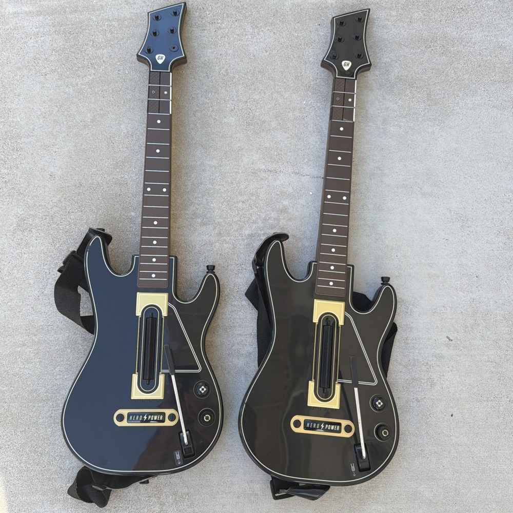 Lot of 2 Guitar Hero Live Wireless Controllers PS3 Xbox 360 0000654 No Dongle
